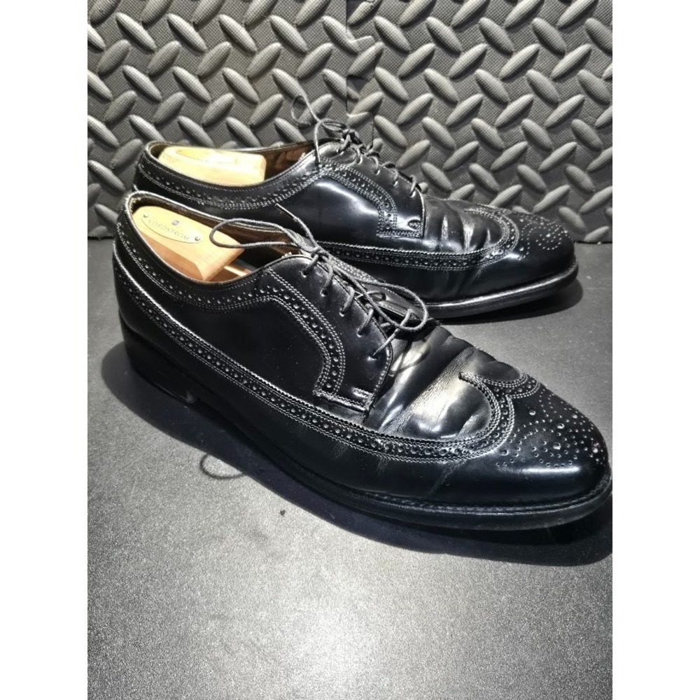 Florsheim Imperial 92654 Black Leather Wingtip Oxford Mens 12EEE Vintage - Picture 2 of 16